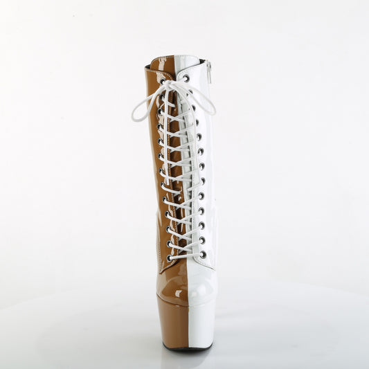 【PLEASER】ADORE-1040TT プラットフォームシューズ Taupe-Wht Pat/Taupe-Wht【取寄】