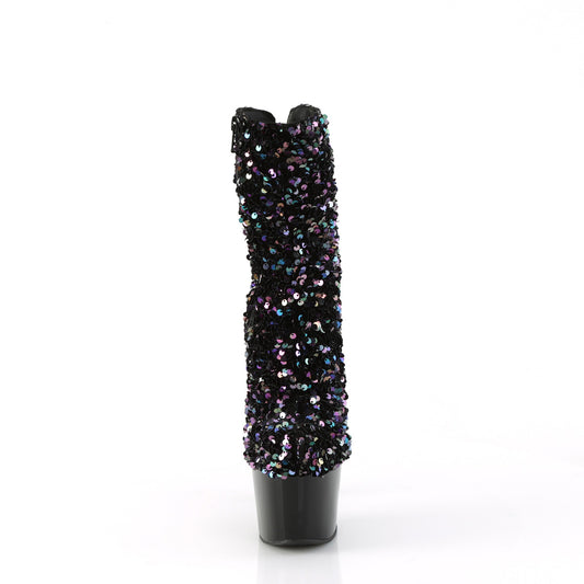 【PLEASER】ADORE-1042SQ プラットフォームシューズ Blk Multi Sequins/Blk【取寄】
