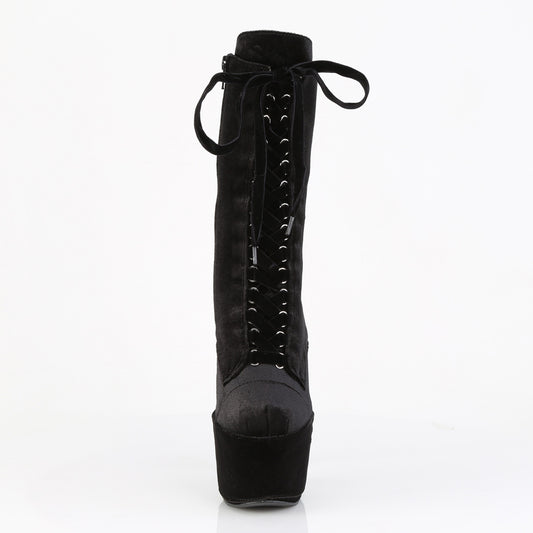【PLEASER】ADORE-1045VEL プラットフォームシューズ Blk Velvet/Blk Velvet【取寄】