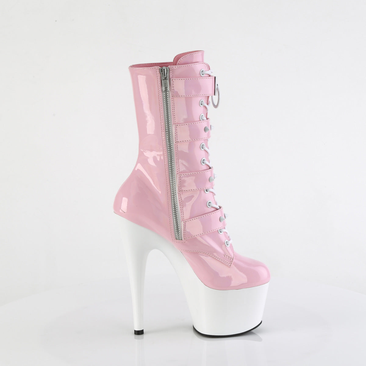 【PLEASER】ADORE-1046TT シューズ B. Pink Holo Pat/Wht【取寄】