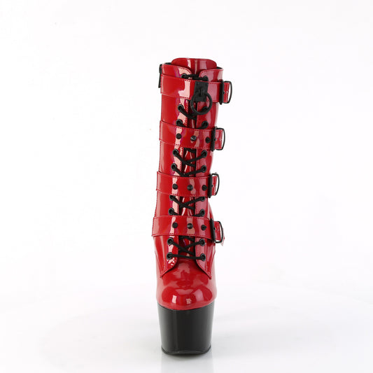 【PLEASER】ADORE-1046TT プラットフォームシューズ Red Holo Pat/Blk【取寄】