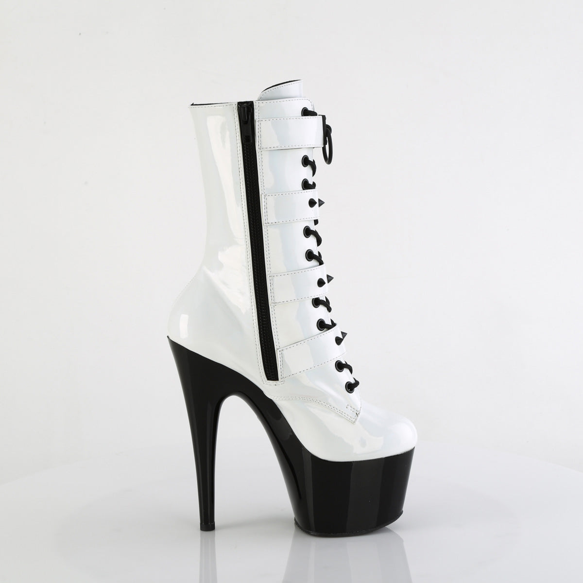 【PLEASER】ADORE-1046TT シューズ Wht Holo Pat/Blk【取寄】
