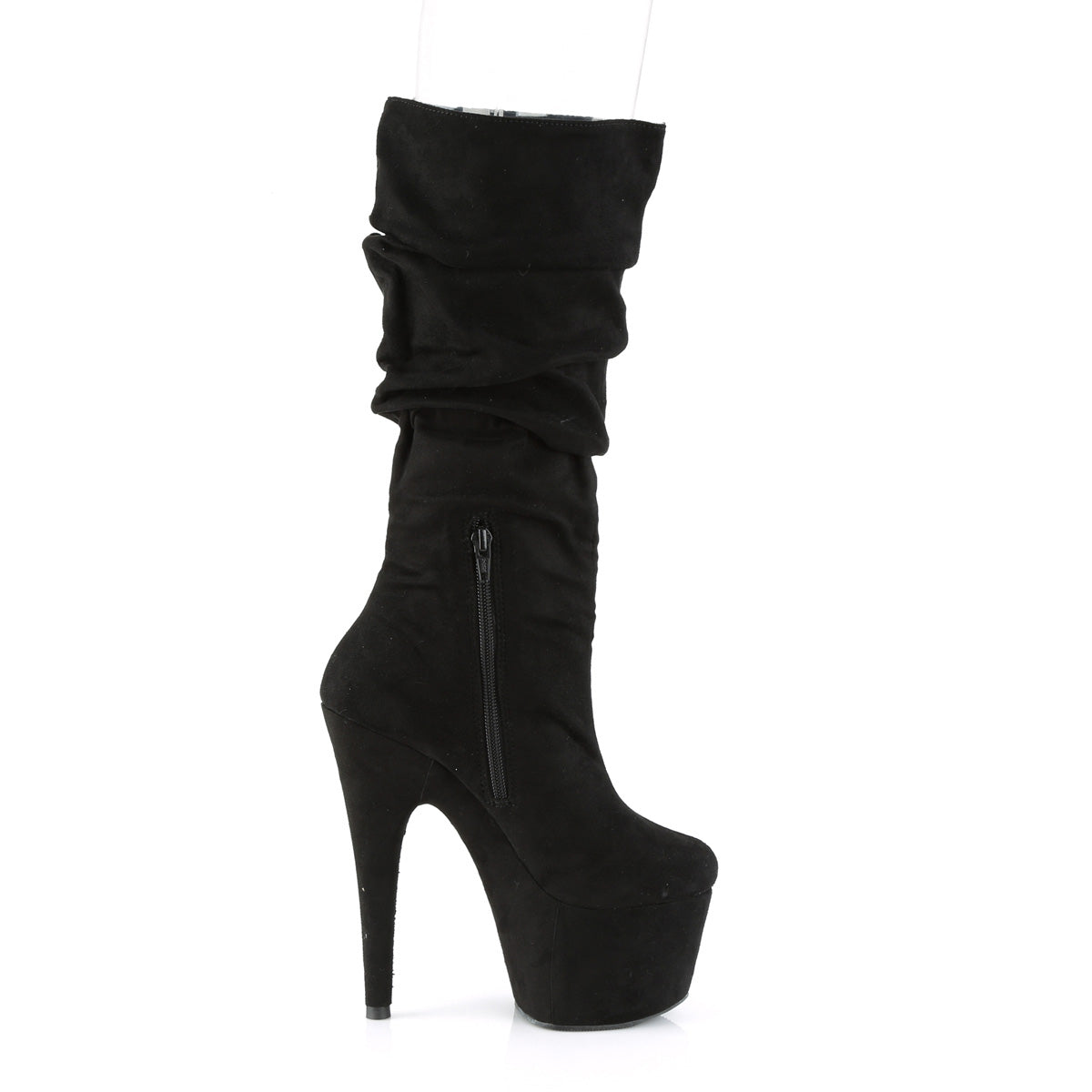 【PLEASER】ADORE-1061 シューズ Blk Faux Suede/Blk Faux Suede【取寄】
