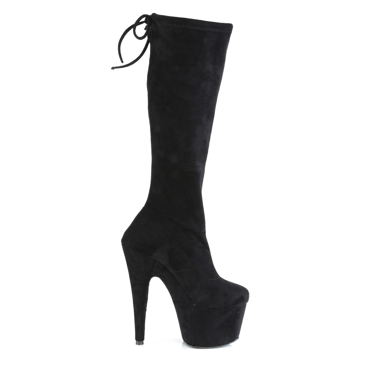 【PLEASER】ADORE-2008 プラットフォームシューズ Blk Stretch Faux Suede/Blk Faux Suede【取寄】