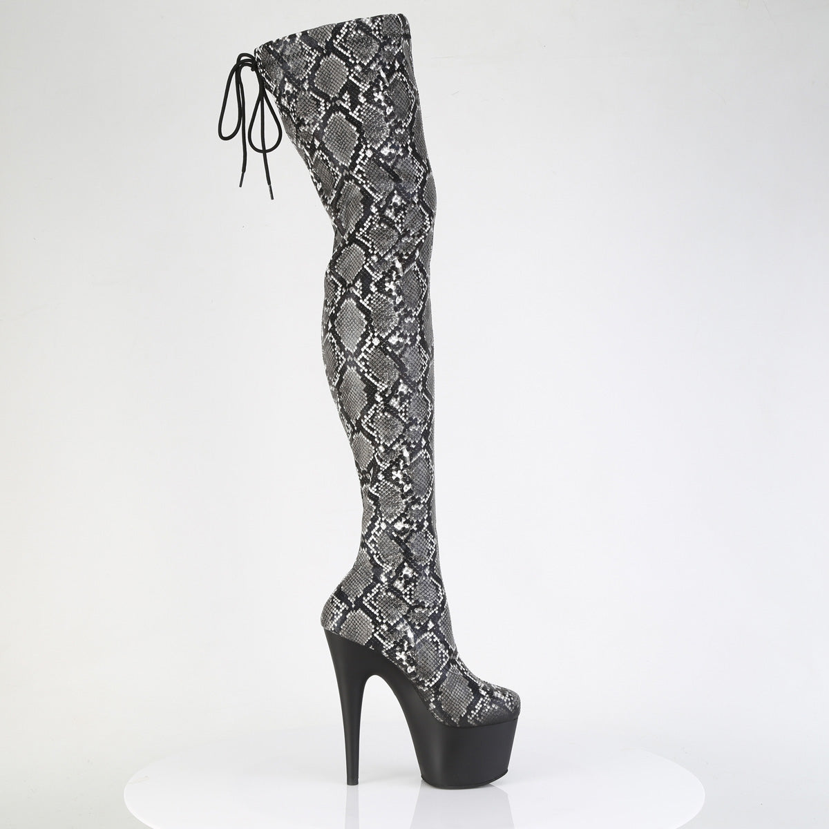 【PLEASER】ADORE-3008SP-BT シューズ Grey-Blk Snake Print/Blk Matte【取寄】