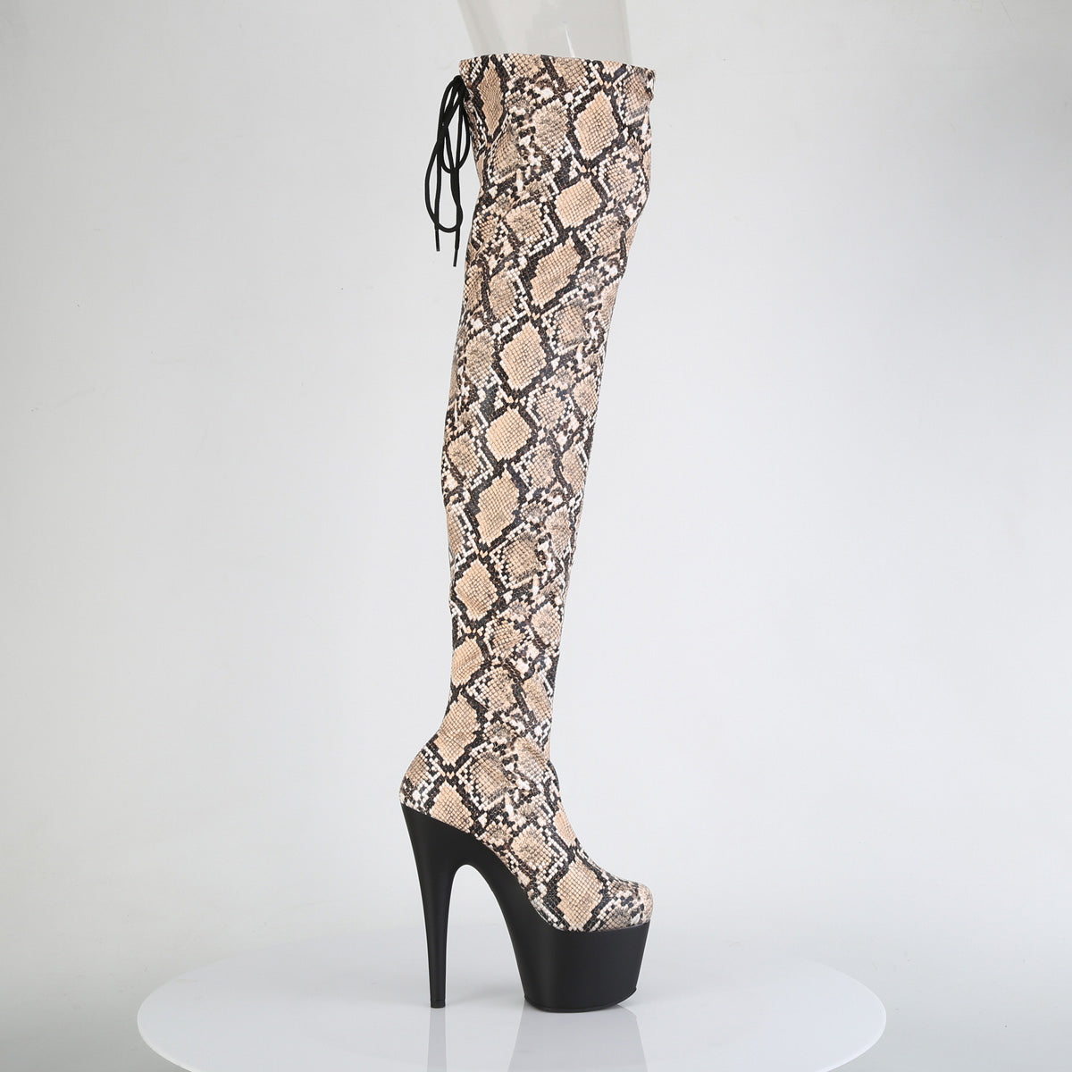 【PLEASER】ADORE-3008SP-BT シューズ Tan-Brown Snake Print/Blk Matte【取寄】