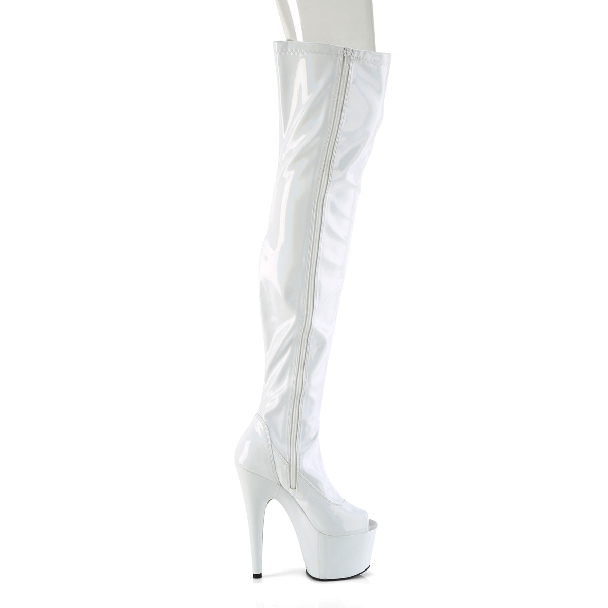 【PLEASER】ADORE-3011HWR プラットフォームシューズ Wht Str. Holo/Wht Holo【取寄】