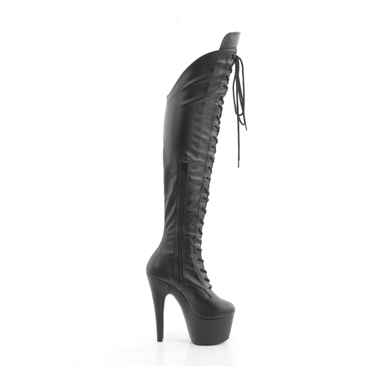 【PLEASER】ADORE-3014 シューズ Blk Str. Faux Leather/Blk Matte【取寄】