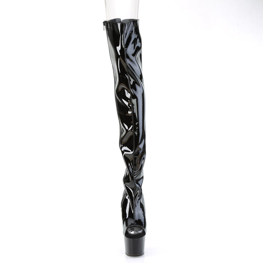 【PLEASER】ADORE-3017 プラットフォームシューズ Blk Str. Pat/Blk【取寄】