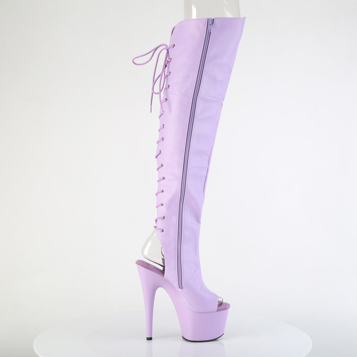 【PLEASER】ADORE-3019 シューズ Lavender Faux Leather/Lavender Matte【取寄】
