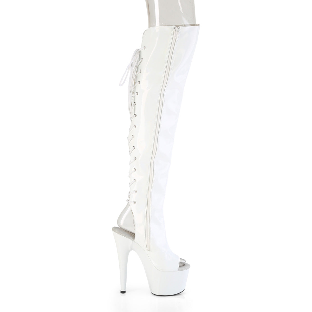 【PLEASER】ADORE-3019HWR シューズ Wht Str. Holo/Wht Holo【取寄】