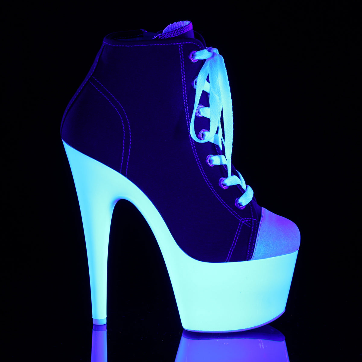 【PLEASER】ADORE-700SK-02 シューズ Red Canvas/Neon White【取寄】