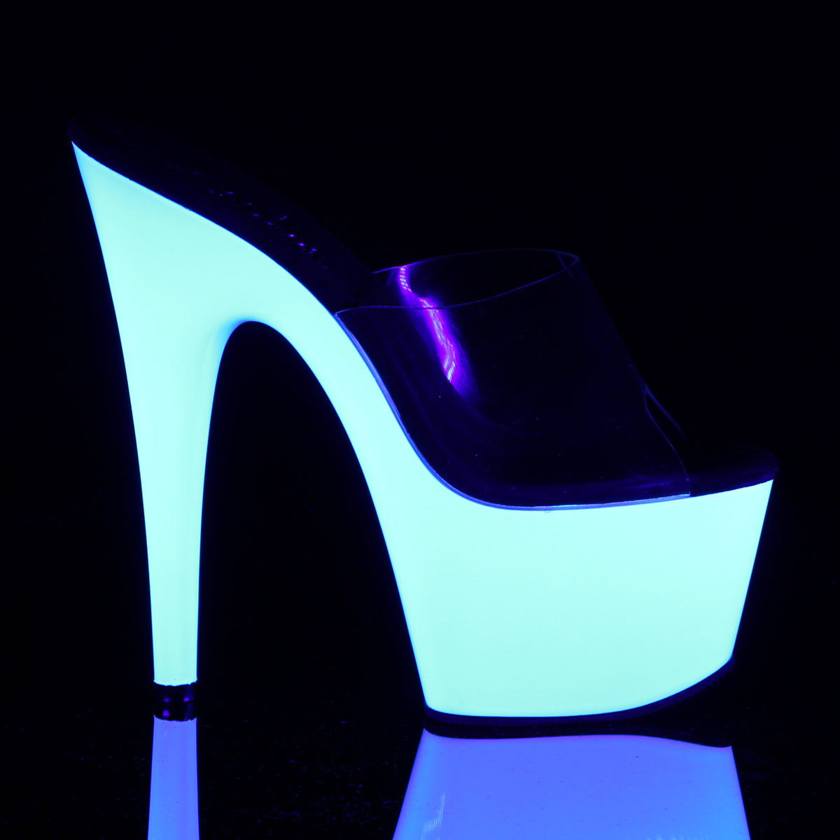 【PLEASER】ADORE-701UV シューズ Clr/Neon Wht【取寄】