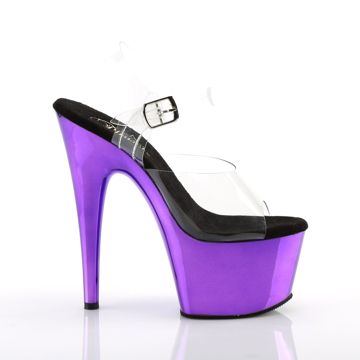 【PLEASER】ADORE-708 シューズ Clr/Purple Chrome【取寄】