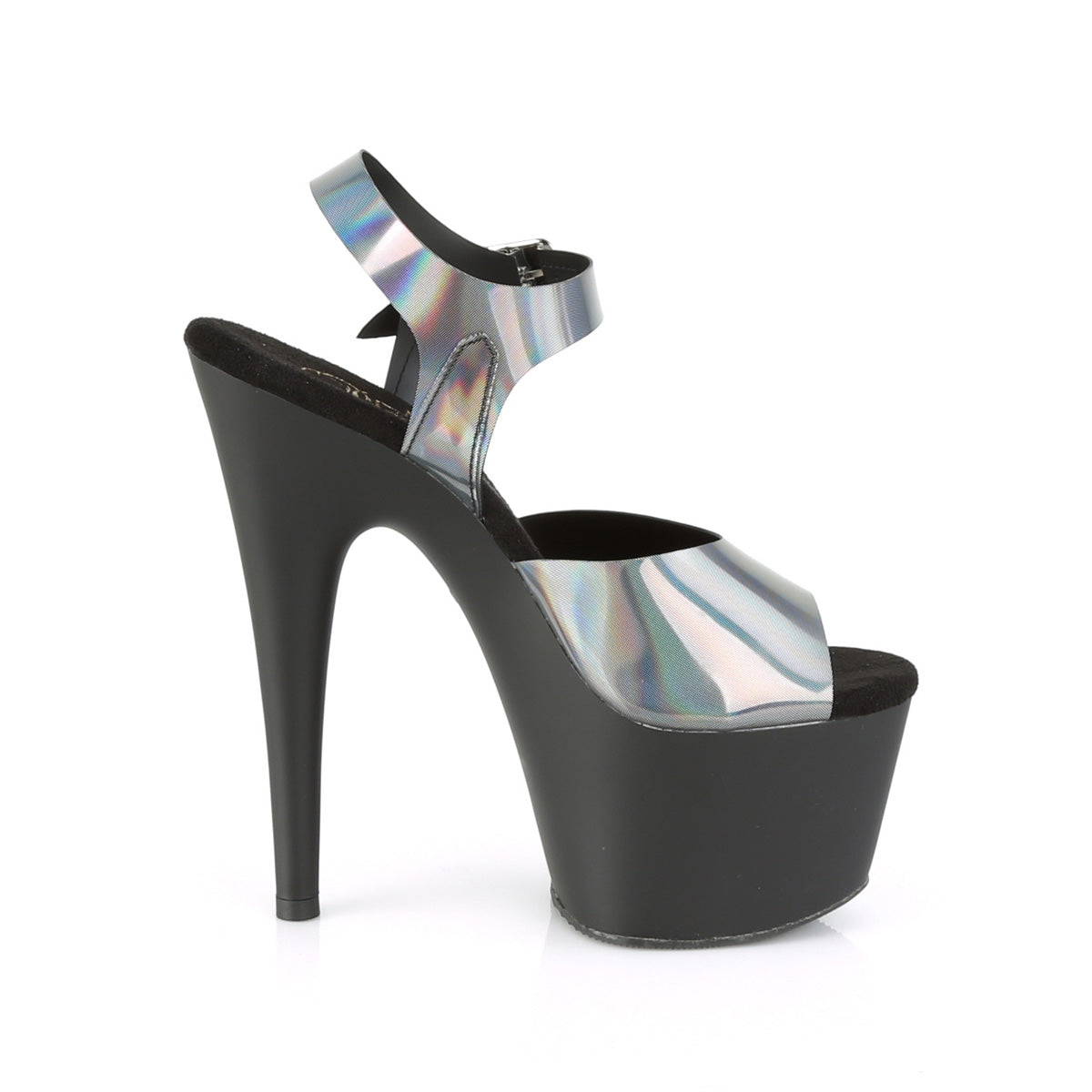 【PLEASER】ADORE-708N-DT シューズ Pewter Hologram TPU/Blk Matte【取寄】