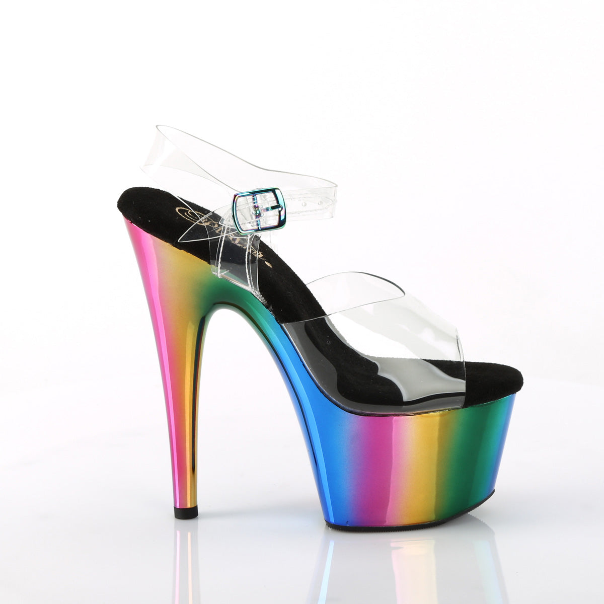 【PLEASER】ADORE-708RC プラットフォームシューズ Clr/Rainbow Chrome【取寄】