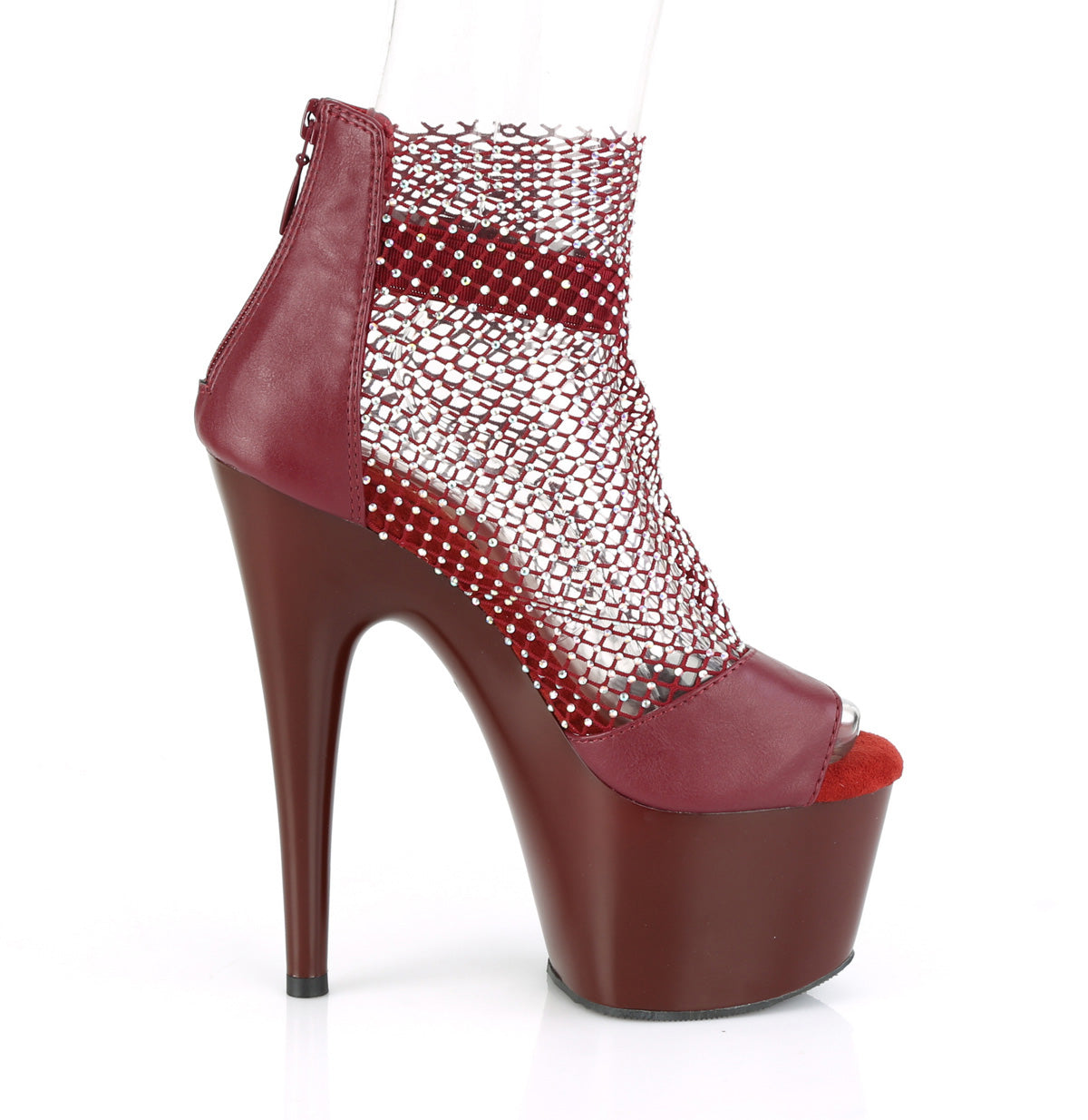【PLEASER】ADORE-765RM シューズ Burgundy F.Leather-RS Mesh/Burgundy Matt【取寄】