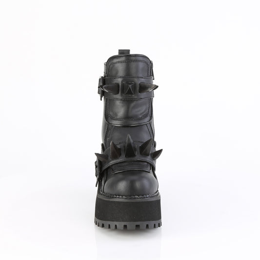 【DEMONIA】ASSAULT-72 アンクルブーツ Blk Vegan Leather【取寄】