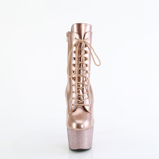 【PLEASER】BEJEWELED-1020-7 プラットフォームシューズ R. Gold Holo Pat/R. Gold AB RS【取寄】