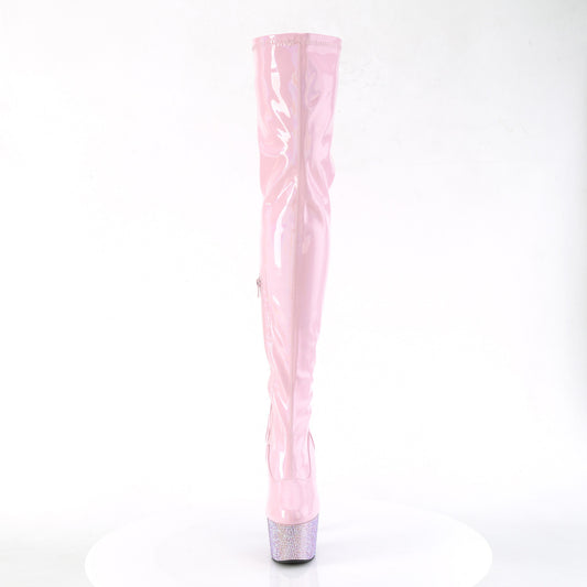 【PLEASER】BEJEWELED-3000-7 プラットフォームシューズ B. Pink Str Holo Pat/B. Pink AB RS【取寄】