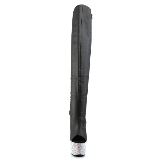 【PLEASER】BEJEWELED-3019DM-7 プラットフォームシューズ Blk Faux Leather/Slv Multi RS【取寄】