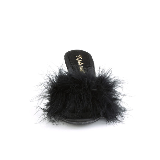 【FABULICIOUS】BELLE-301F ヒールシューズ Blk Pu-Fur/Clr【取寄】