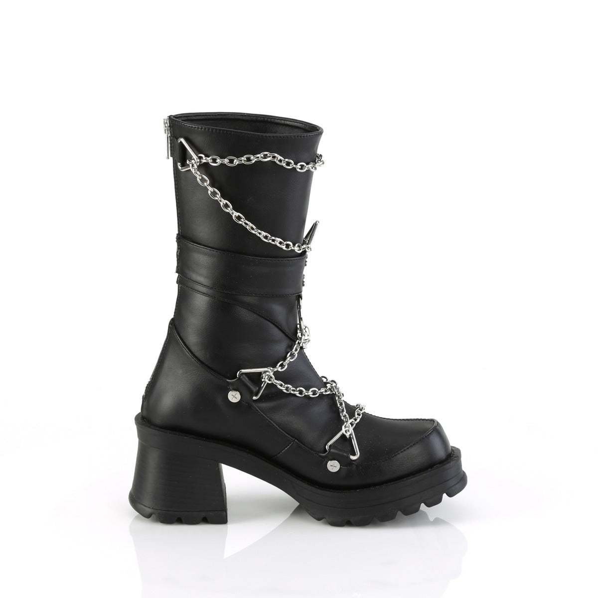 【DEMONIA】BRATTY-120 ミドルブーツ Blk Vegan Leather【取寄】