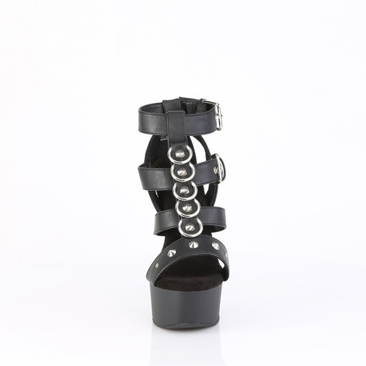 【PLEASER】CAPTIVA-658 プラットフォームシューズ Blk Faux Leather/Blk Matte【取寄】