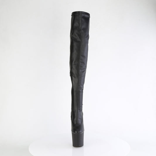 【PLEASER】CRAZE-3000 プラットフォームシューズ Blk Str. Faux Leather/Blk Matte【取寄】