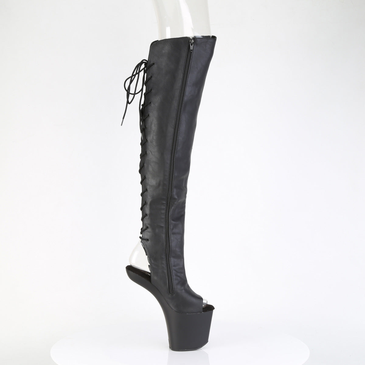 【PLEASER】CRAZE-3019 シューズ Blk Faux Leather/Blk Matte【取寄】