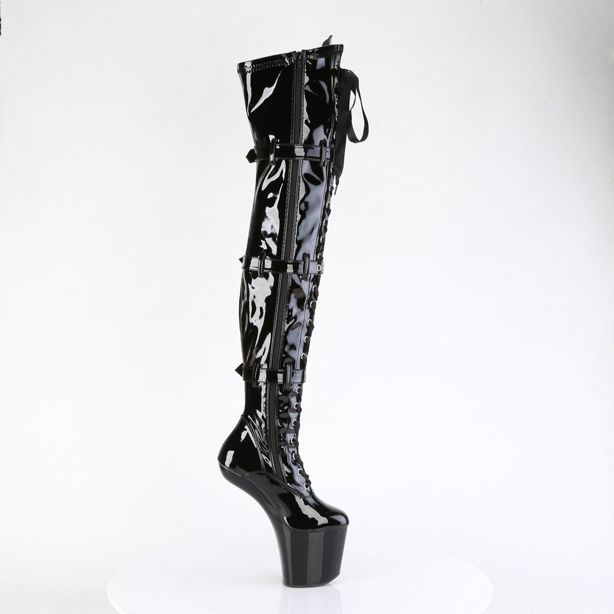 【PLEASER】CRAZE-3028 シューズ Blk Str. Pat/Blk【取寄】