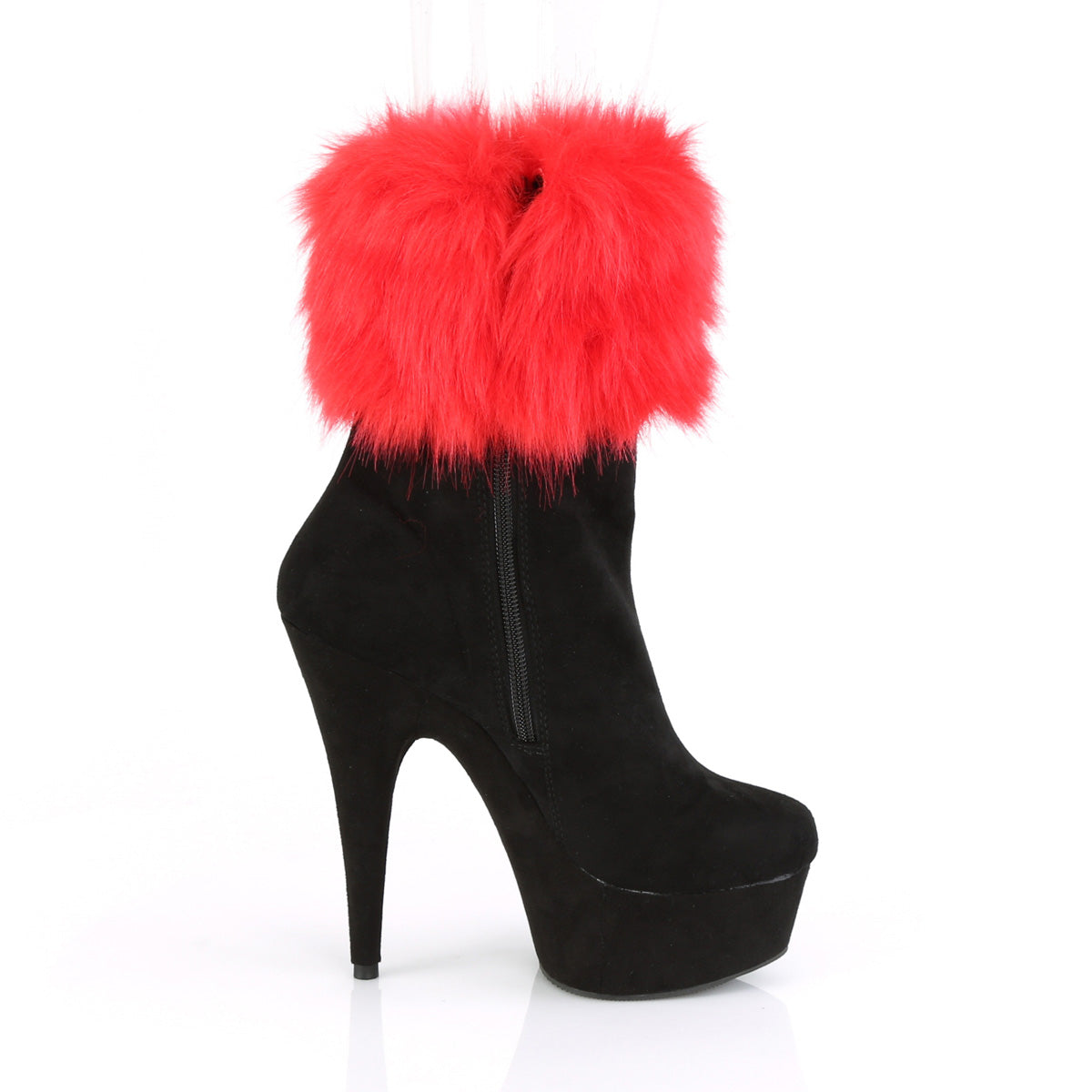 【PLEASER】DELIGHT-1000 シューズ Blk Faux Suede/Blk Faux Suede【取寄】
