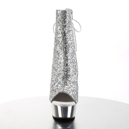 【PLEASER】DELIGHT-1018G プラットフォームシューズ Slv Gltr/Slv Chrome【取寄】