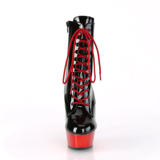 【PLEASER】DELIGHT-1020 プラットフォームシューズ Blk Pat/Red Chrome【取寄】