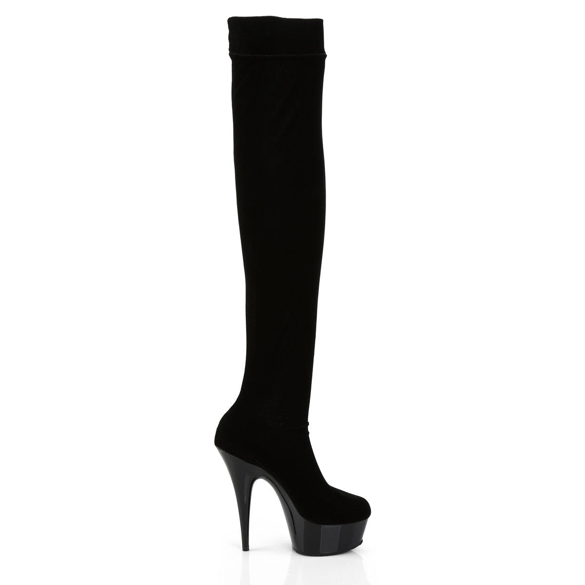 【PLEASER】DELIGHT-3002 シューズ Blk Str Velvet/Blk【取寄】