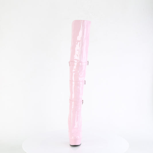 【PLEASER】DELIGHT-3018 プラットフォームシューズ B. Pink Str. Pat/B. Pink【取寄】