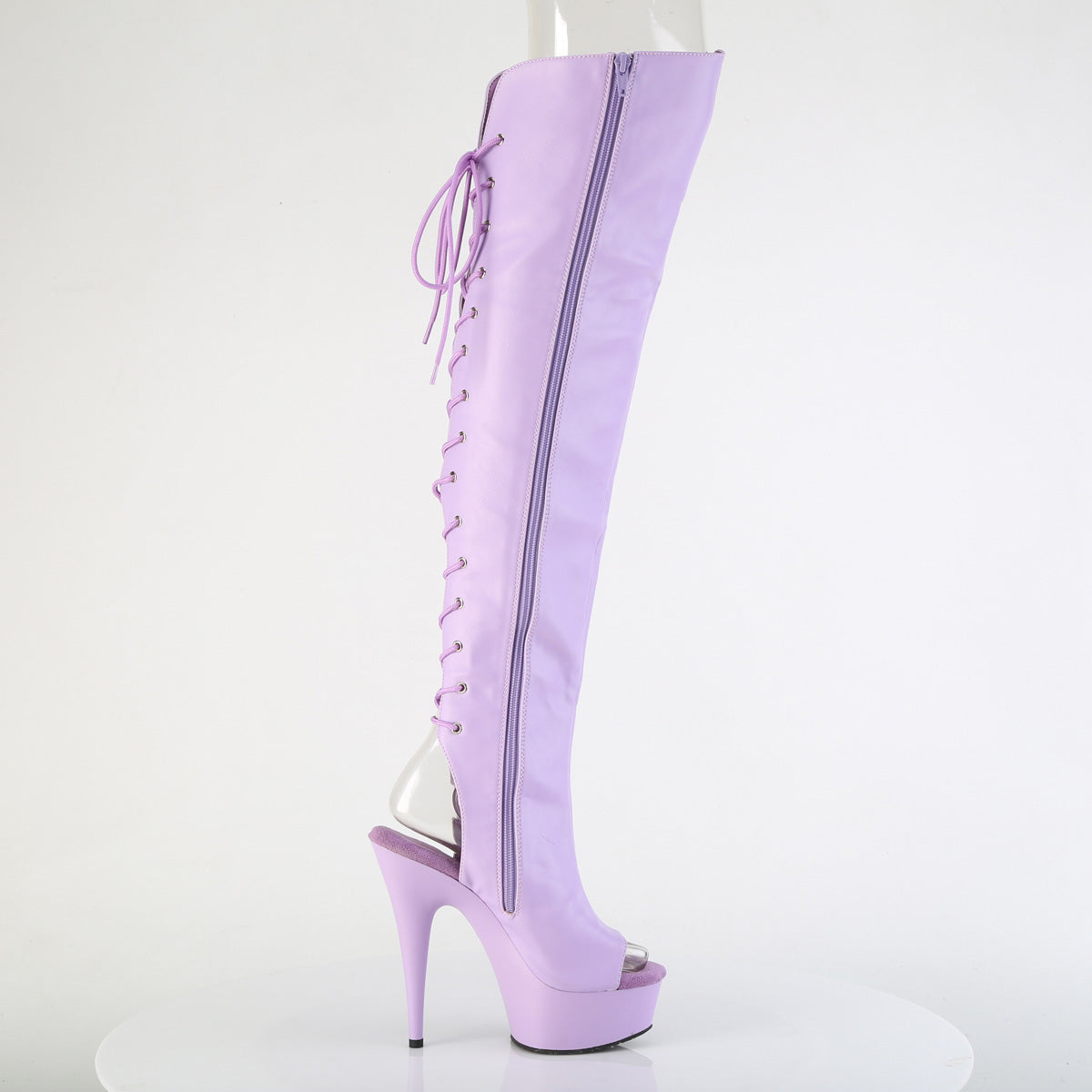 【PLEASER】DELIGHT-3019 シューズ Lavender Faux Leather/Lavender Matte【取寄】