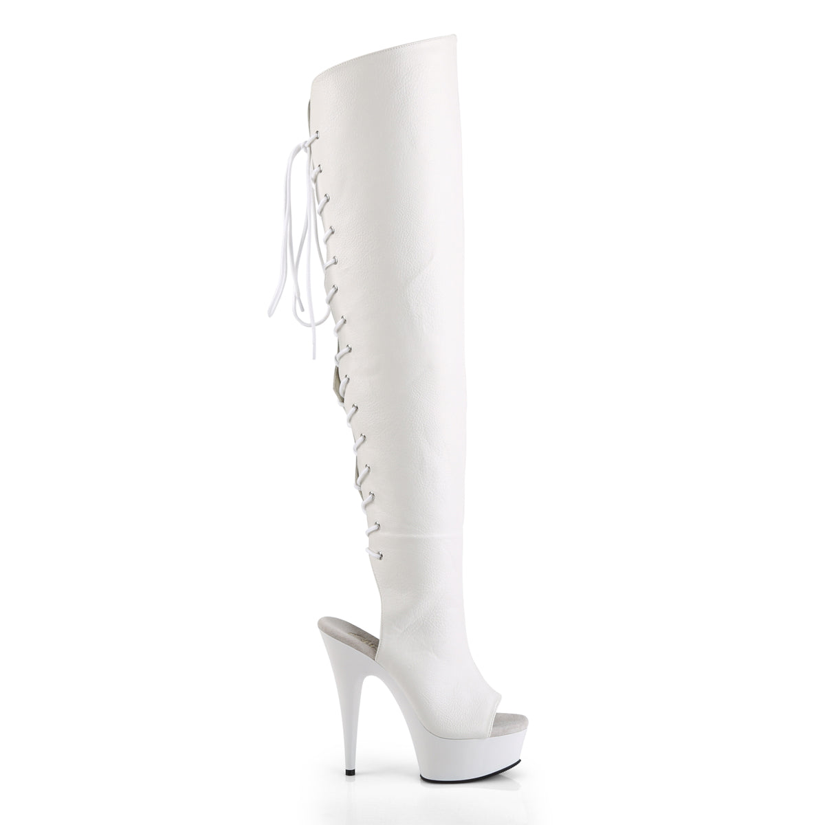 【PLEASER】DELIGHT-3019 シューズ Wht Faux Leather/Wht【取寄】
