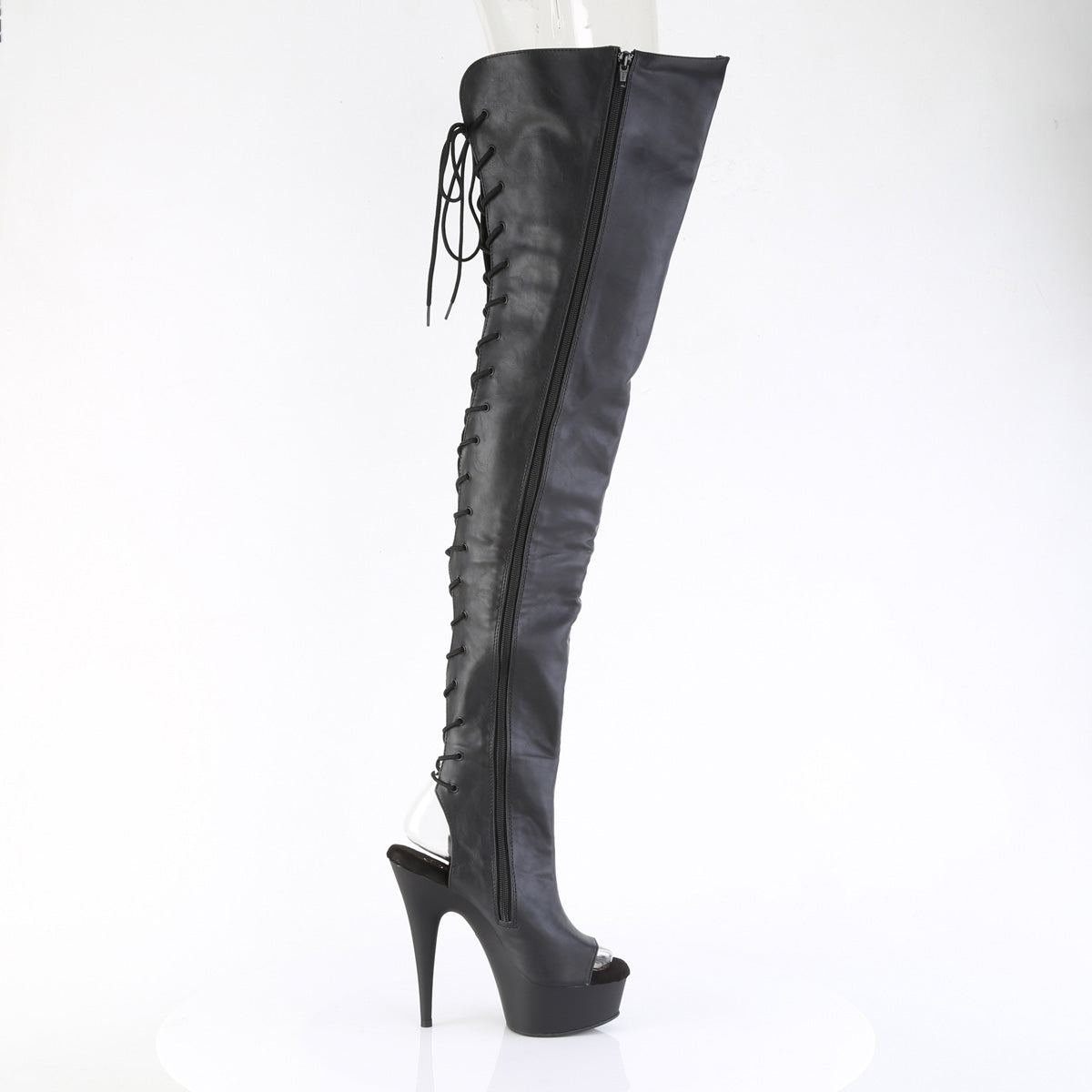 【PLEASER】DELIGHT-4019 シューズ Blk Faux Le/Blk Matte【取寄】