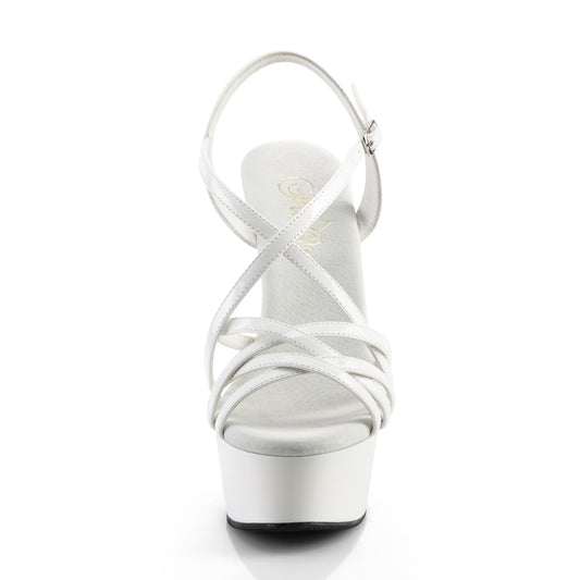 【PLEASER】DELIGHT-613 プラットフォームシューズ Wht Pat/Wht【取寄】