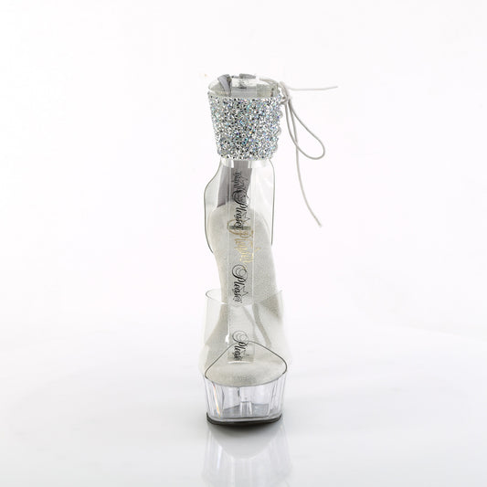 【PLEASER】DELIGHT-624RS-02 プラットフォームシューズ Clr-Slv AB RS/Clr【取寄】