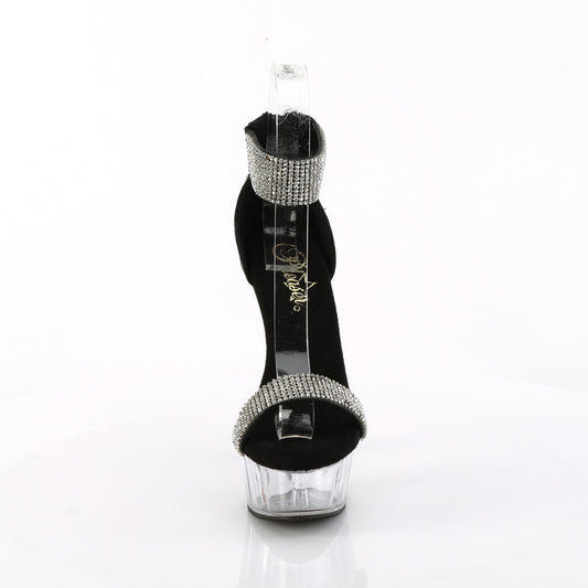 【PLEASER】DELIGHT-641 プラットフォームシューズ Blk Shimmery Fabric/Clr【取寄】