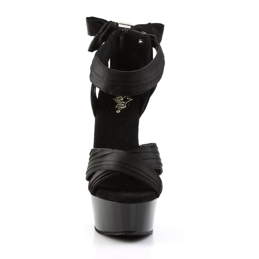 【PLEASER】DELIGHT-668 プラットフォームシューズ Blk Satin/Blk【取寄】