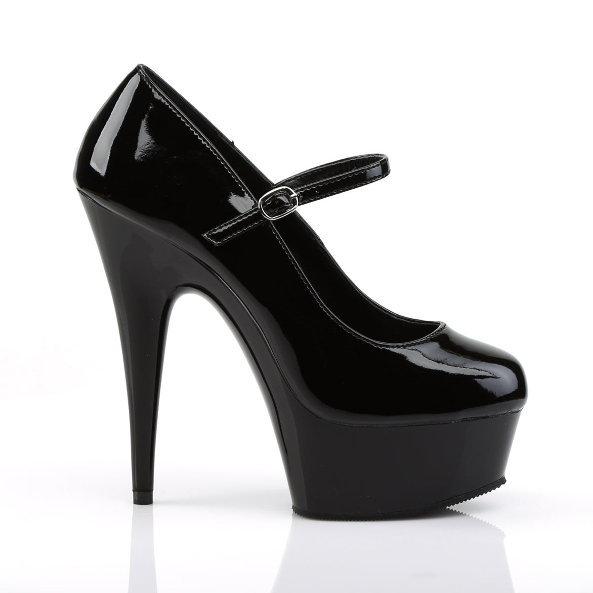 【PLEASER】DELIGHT-687 プラットフォームシューズ Blk Pat/Blk【取寄】