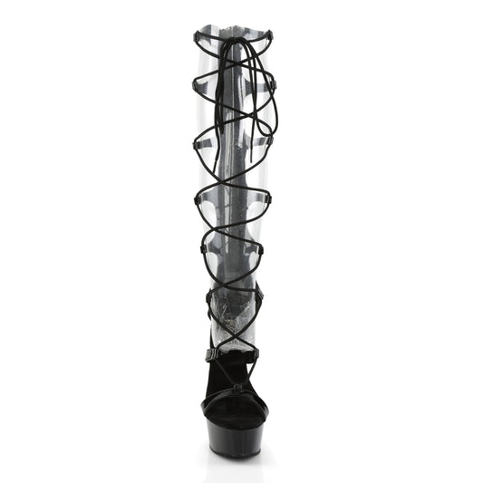 【PLEASER】DELIGHT-698 プラットフォームシューズ Blk Pat/Blk【取寄】
