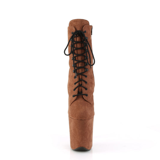 【PLEASER】FLAMINGO-1020FS プラットフォームシューズ Caramel Faux Suede/Caramel Faux Suede【取寄】