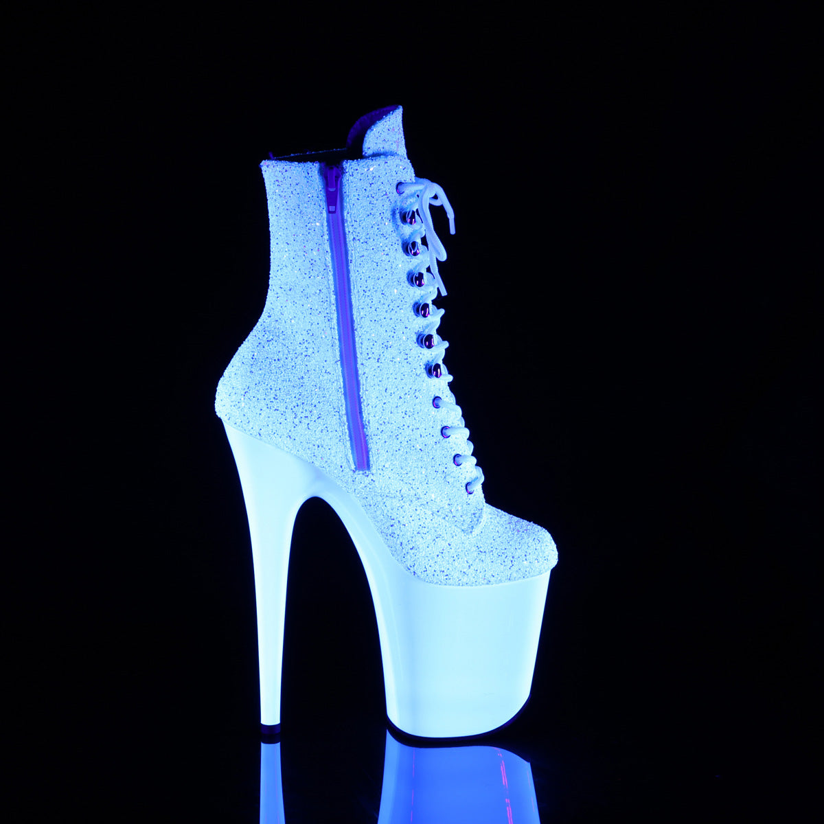 【PLEASER】FLAMINGO-1020LG プラットフォームシューズ Neon Wht Multi Glitter/Neon Wht【取寄】