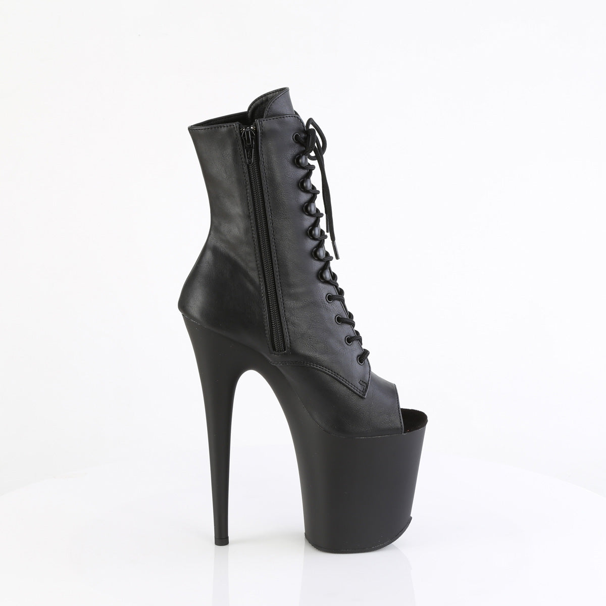 【PLEASER】FLAMINGO-1021 シューズ Blk Faux Leather/Blk Matte【取寄】