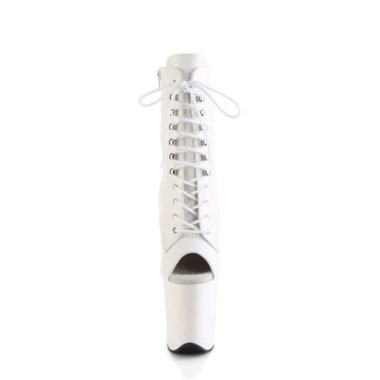 【PLEASER】FLAMINGO-1021 シューズ Wht Faux Leather/Wht Matte【取寄】