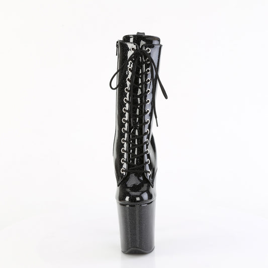 【PLEASER】FLAMINGO-1040GP プラットフォームシューズ Blk Glitter Pat/M【取寄】